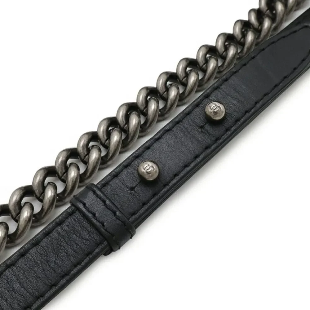 Chanel Boy Wild Stitch Shoulder Bag Black